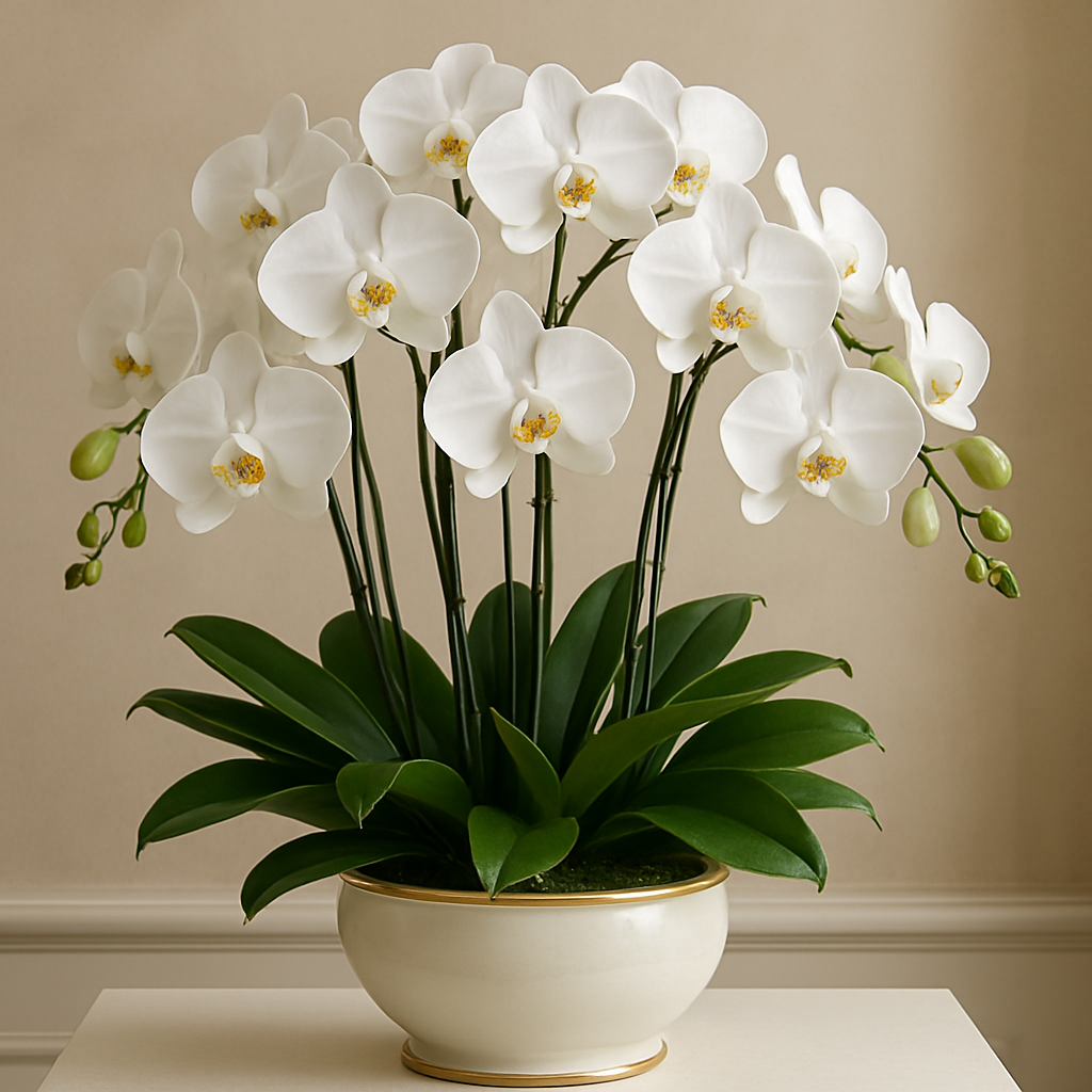 Luxurious orchid display